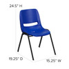 Flash Furniture Navy Stack Chair-Black Frame,PK5 5-RUT-14-NVY-BLACK-GG