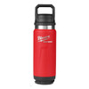 Milwaukee Tool Insulated Bottle,SS,24 oz CAP,Black 48-22-8396R