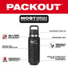 Milwaukee Tool Insulated Bottle,SS,36 oz CAP,Black 48-22-8397B