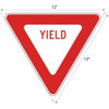 Yield Traffic Sign, 12 in Height, 12 in Width, Aluminum, Triangle, English  R1-2-12HA