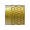 Press Insert, No. 10-32 Int Thrd Sz, 1-4 in L, 17 in Dia., Brass, Plain, PK25  240-332-BR.250-PK25