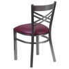 Hercules Restaurant Chair, Tan Back, 16-1-2 in W 17" L 32-1-4" H, Vinyl Seat  XU-6FOB-CLR-BURV-GG