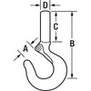 Dayton Shank Hook,Alloy Steel,1 3-8",10,000 lb 2YPG9
