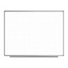 Luxor Wall-Mounted Magnetic Ghost Grid Whiteboard - 48 in  x 36 in WB4836LB