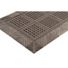 Interlocking Drainage Mat, 8 ft L x 30 in W, 1 in Thickness, PVC, Diamond, Black  620S3096BL
