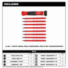 Milwaukee Tool Multi-Bit Screwdriver,6 3-4 in L,Plastic 48-22-2217