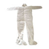 Condor Hooded Disposable Coveralls, 2XL, White, polypropylene, zipper 26W776