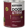 Rust-Oleum Stops Rust 1 Qt. Satin Cranberry Door and Trim Paint 369385 790921