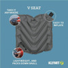 Klymit V Seat Gray Inflatable Cushion 12VSGR01B 751487