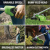 Greenworks 2x24v 16" Strng Trimmer 2123402 724970