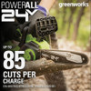 Greenworks 24V 12 In. Brushless Chainsaw with 4.0 Ah Battery & Charger 2016602 707821