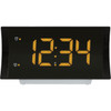 La Crosse Technology Curved LED Alarm Clock with Radio & USB Charging Port 617-2410 620014