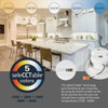 Halo 4 In. Selectable CCT Integrated LED Recessed Light Trim, 600 Lm.-900 Lm. RA4LS9FSD2W1EWH 552802
