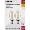 Satco 2pk 4w Led Cand Bulb S21819 508917