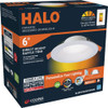 Halo 6 In. Selectable CCT Direct Mount Canless Recessed LED Downlight, White RL6069FSD2W1EWHDM 562514