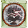 Taylor SpringField 13-1-4" Dia Plastic Dial Flag Indoor & Outdoor Thermometer 6773 600007