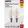Satco 2pk 3w Led Cand Bulb S21817 508286