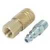 Tru-Flate Industrial-Milton Steel-Plated Coupler & Nipple Set 13-201 578959