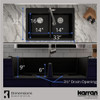 Karran 33 In. x 22 In. Black Quartz Drop-In Double Bowl Kitchen Sink QT-810-BL 427930