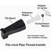 Danco Universal Matte Black Tub Spout with Diverter 9D00011079 484003