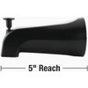 Danco Universal Matte Black Tub Spout with Diverter 9D00011079 484003