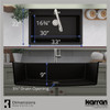 Karran 33 In. x 22 In. Black Quartz Drop-In Single Bowl Kitchen Sink QT-812-BL 482072