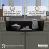 Karran 33 In. x 22 In. Black Quartz Drop-In Single Bowl Kitchen Sink QT-812-BL 482072
