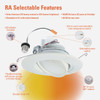 Halo 5-6 In. Selectable CCT Integrated LED Recessed Light Trim, 600 Lm.-1000 Lm. RA56LS9FSD2W1EWH 519988