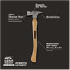 Stiletto 16 Oz. Smooth-Face Framing Hammer with Hickory Handle TI16SC 377748