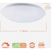 Halo 11 In. CCT LED Low Profile Round Flush Mount Ceiling Light Fixture FM119S1EWHR 533020