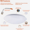 Halo 11 In. CCT LED Low Profile Round Flush Mount Ceiling Light Fixture FM119S1EWHR 533020
