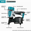 Makita Straight 1-3-4 In. Coil Roofing Nailer AN454 347542