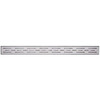 B&K 24 In. Linear Shower Drain Offset Pattern Grate Brushed Nickel 133-008G01