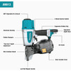 Makita 15 Degree 2-1-2 In. Coil Siding Nailer AN613 324400