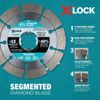 Makita X-LOCK 4-1-2 In. Segmented Rim Dry-Wet Cut Diamond Blade (2-Pack) E-07200 324300
