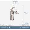 Moen Lindor 1-Handle Lever Centerset Bathroom Faucet, Spot Resist Brushed Nickel 84505SRN 417841