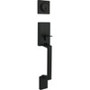 Steel Pro Matte Black Modern Handleset with Square Lever HAPX9S11L