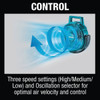 Makita 18V LXT Lithium-Ion 9-1-4 In. Cordless Jobsite Fan (Tool Only) DCF203Z 351398