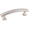 KasaWare 4 In. Overall Length Satin Nickel Flared Foot Square Pull (8-Pack)