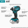 Makita 18V LXT Lithium-Ion 1-4 In. Hex Cordless Impact Driver (Tool Only) XDT11Z 333850