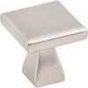 KasaWare 1 In. Diameter Satin Nickel Flared Foot Square Knob (4-Pack) K313SN-4