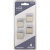 KasaWare 1 In. Diameter Satin Nickel Flared Foot Square Knob (4-Pack) K313SN-4 241801