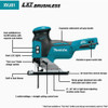 Makita 18V LXT Lithium-Ion Brushless Barrel Grip Cordless Jig Saw (Tool Only) XVJ01Z 304918