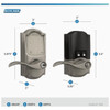 Schlage Encode Smart WiFi Satin Nickel Accent Lever with Camelot Trim FE789WBVCAM619ACC 232903