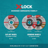 Makita X-LOCK Type 27 4-1-2 In. x 1-4 In. x 7-8 In. Metal Grinding Cut-Off Wheel E-00424 304879