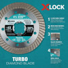 Makita X-LOCK 4-1-2 In. Turbo Rim Dry-Wet Cut Diamond Blade E-07216 327597