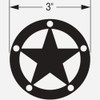 Outdoor Accents Mission Collection ZMAX, Black Powder-Coated Decorative Star APDTS3 113965