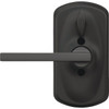 Schlage Plymouth Matte Black Electronic Keypad Entry Latitude Lever FE595VPLY622LAT 259199
