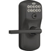 Schlage Plymouth Matte Black Electronic Keypad Entry Latitude Lever FE595VPLY622LAT 259199