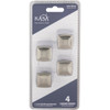 KasaWare 1-1-16 In. Diameter Satin Nickel Plain Square Knob (4-Pack) K121SN-4 257034